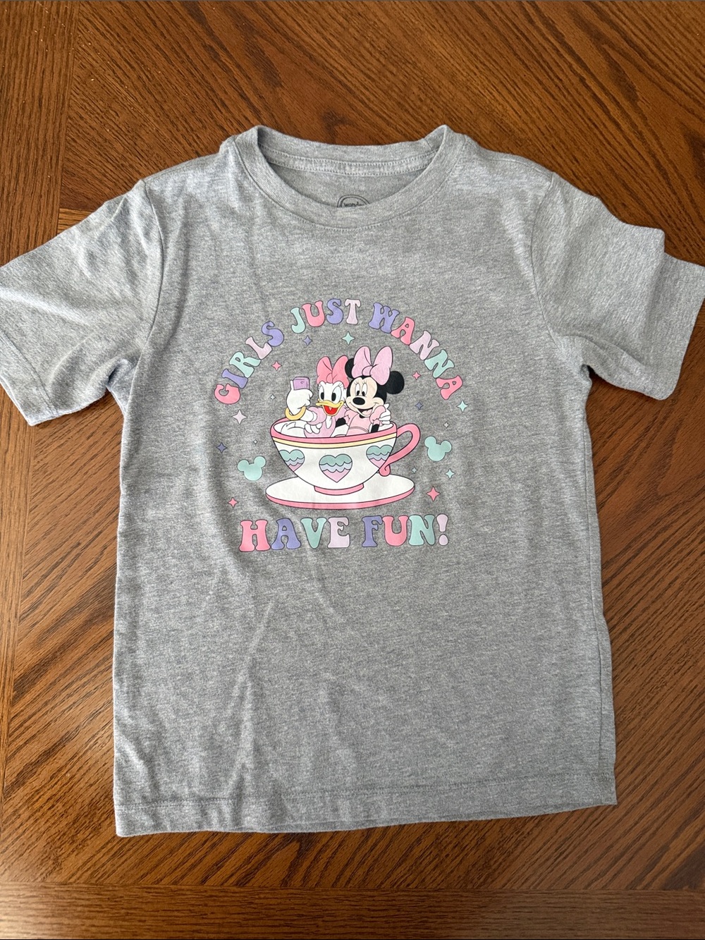wonder nation Gray Disney Minnie & Daisy 'Girls Just Wanna Have Fun' Tee